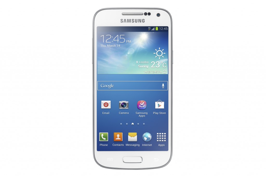 Samsung Galaxy S4 Mini version Blanc de face