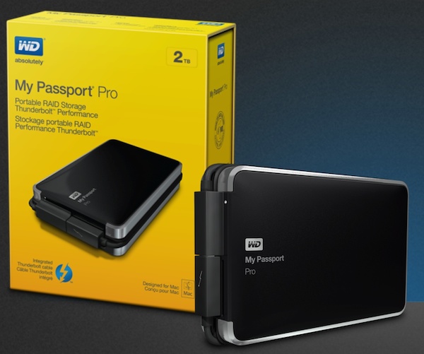 WD My Passport Pro, RAID Thunderbolt portable et autoalimenté